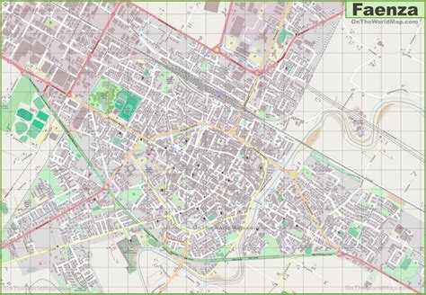 Mappa di Faenza cartina geografica stradario Google Maps.